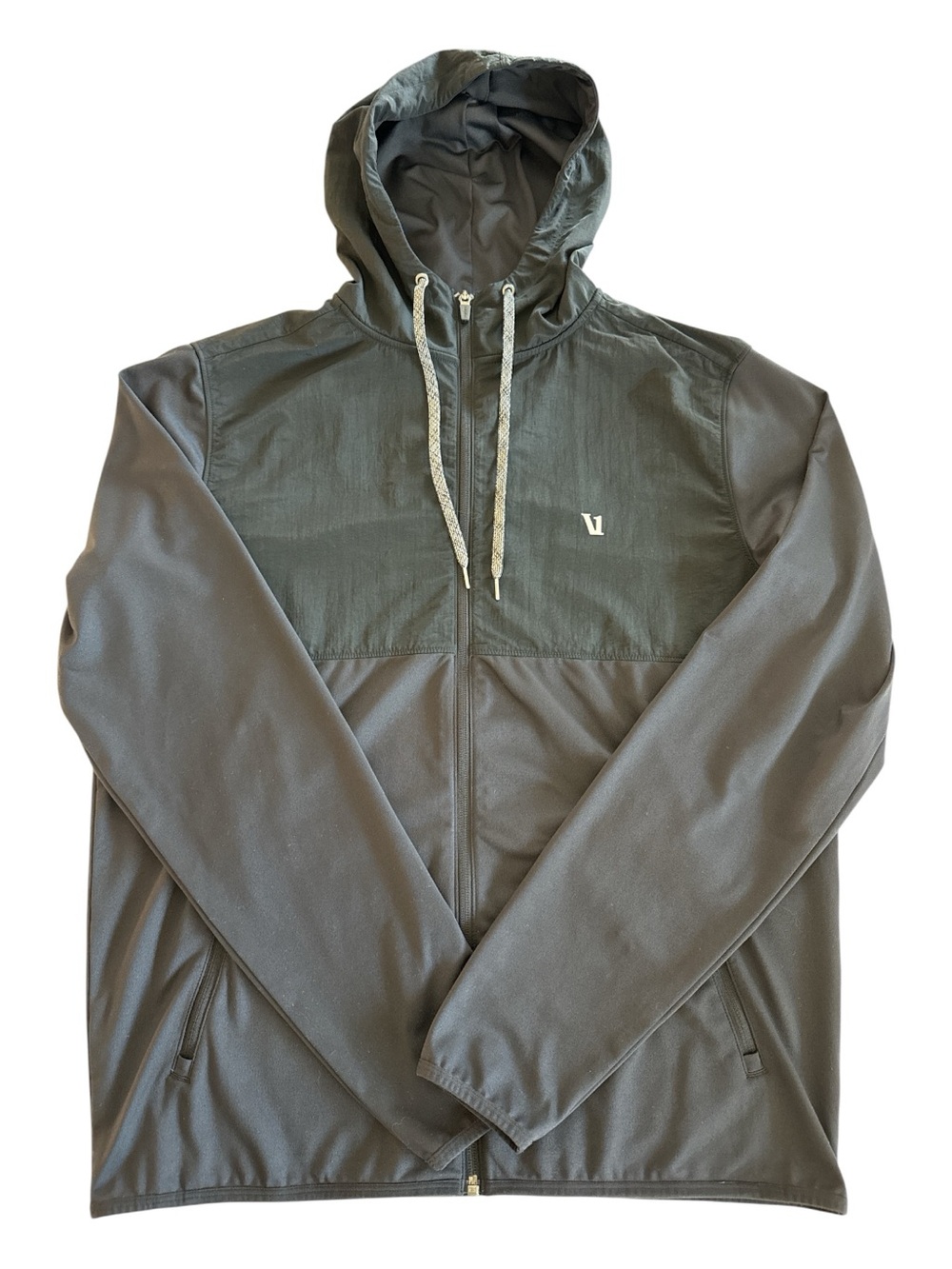 Vuori Sunday Element Black Hooded Jacket Size Large